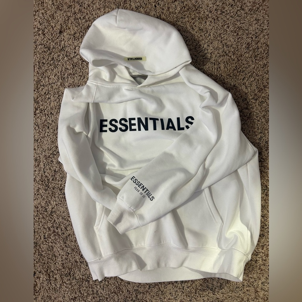 Essentials FOG hoodie-White.